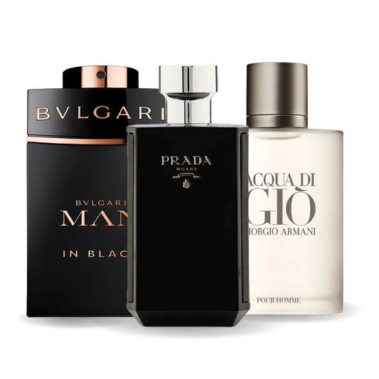 Set 3 Profumi | Bvlgari In Black, Giorgio Armani Acqua Di Gio, L'Homme Prada Intense 100 ml